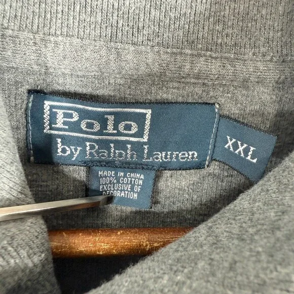 Polo Ralph Lauren Sweater Mens 2XL Gray Pullover Shawl Collar Grandpa - Picture 3 of 12